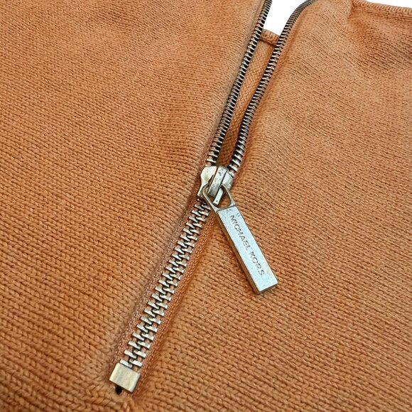 Michael Kors Mustard Yellow Knit Tunic Sweater 3/4 Sleeve Zipper Detail – Medium - Picture 12 of 16